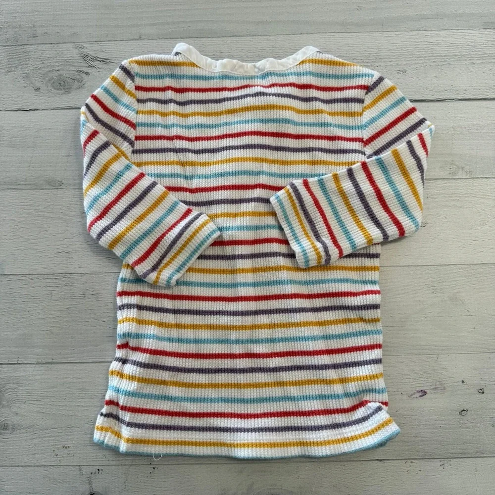 Hanna Andersson girls ribbed rainbow‎ striped top 100/4